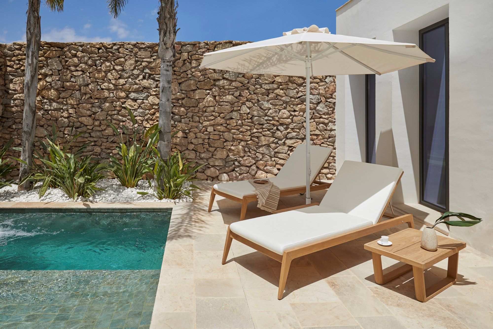 Садовая кровать с откидной спинкой из тикового дерева с колесами POINT Paralel ARCH-00036556 - Вид №3