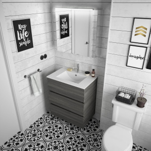 26564 SALGAR Мебель для умывальника FUSSION LINE 700 ALSACIA с 3 ящиками 697 x 868 x 450 мм Эльзасия