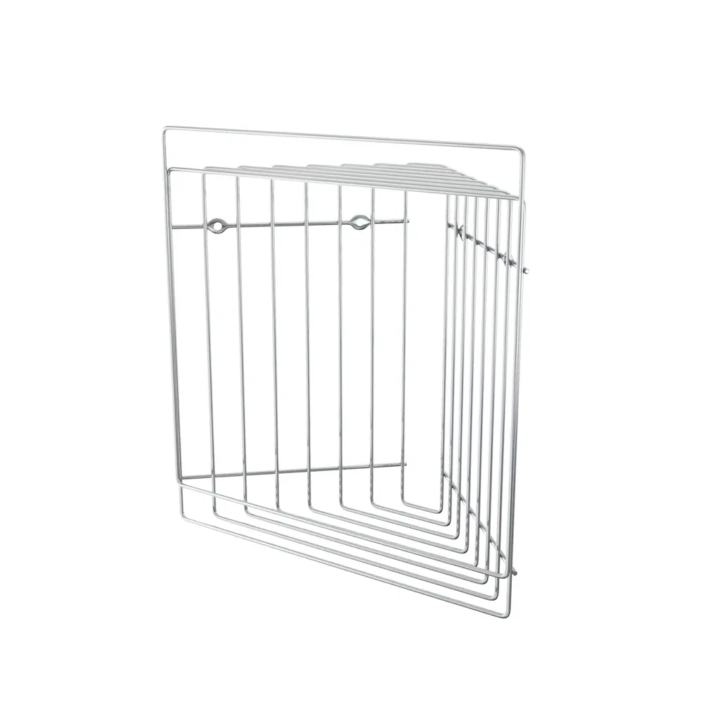 Полка для ванной комнаты Style двухъярусная угловая 22x22x29.5 см, металл, цвет хром 83024909 STLM-2118553 LEMER