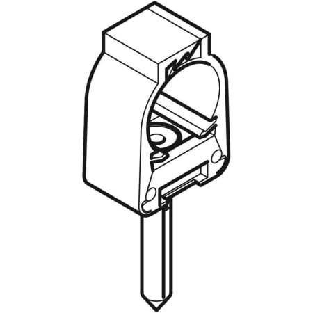 601.710.00.1 Зажим трубы Geberit с дюбелем, одинарный Geberit  - Вид №1