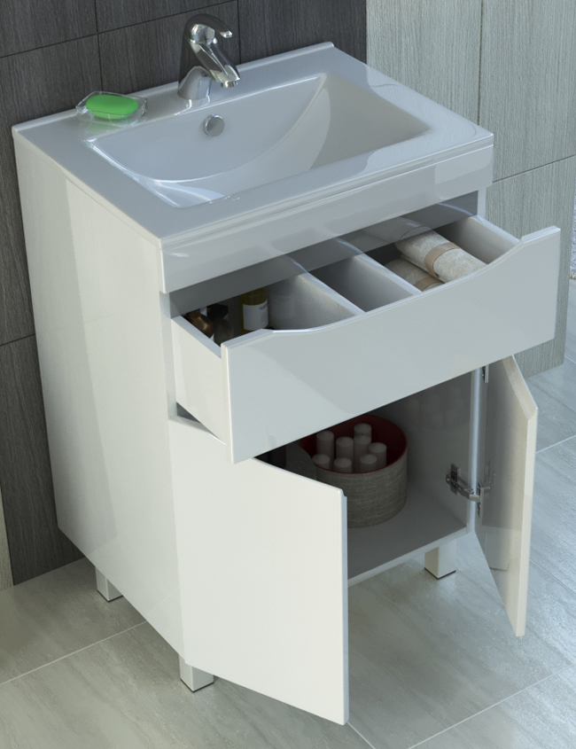 Тумба Minor 1-600 (VGA)600⨉460⨉830 мм белый Santreyd sun-id-665365 - Вид №1