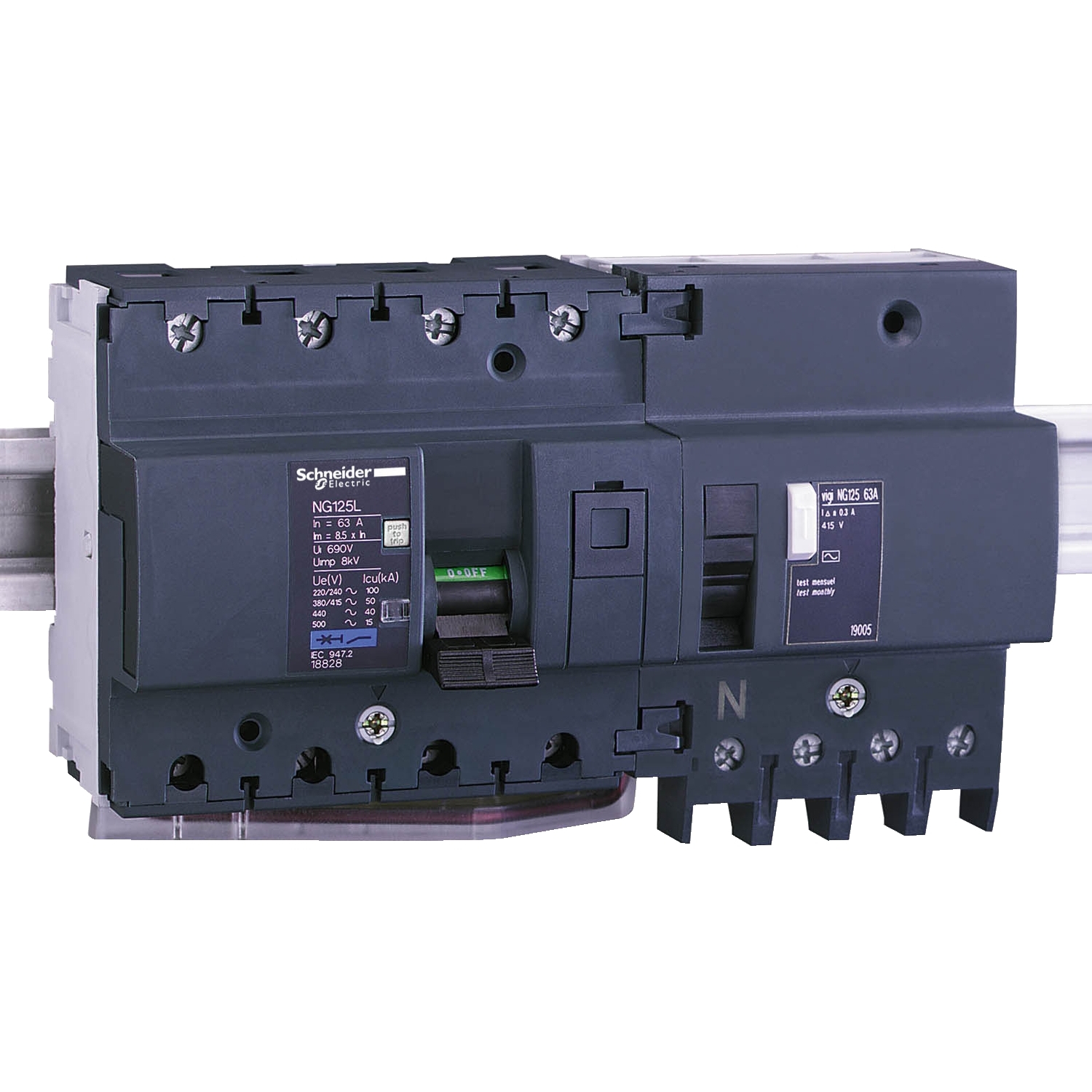 19005 Дифференциальный блок Acti9 4P 125А 300мА (AC) Schneider Electric Acti 9 