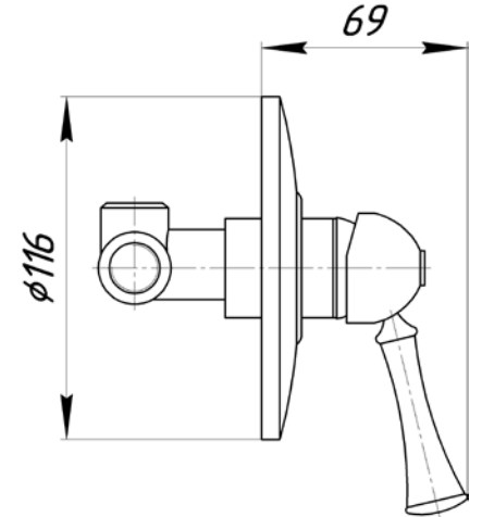 Смеситель MIGLIORE Dallas ML.DLS-6830.DO для душа - золото  - Вид №2