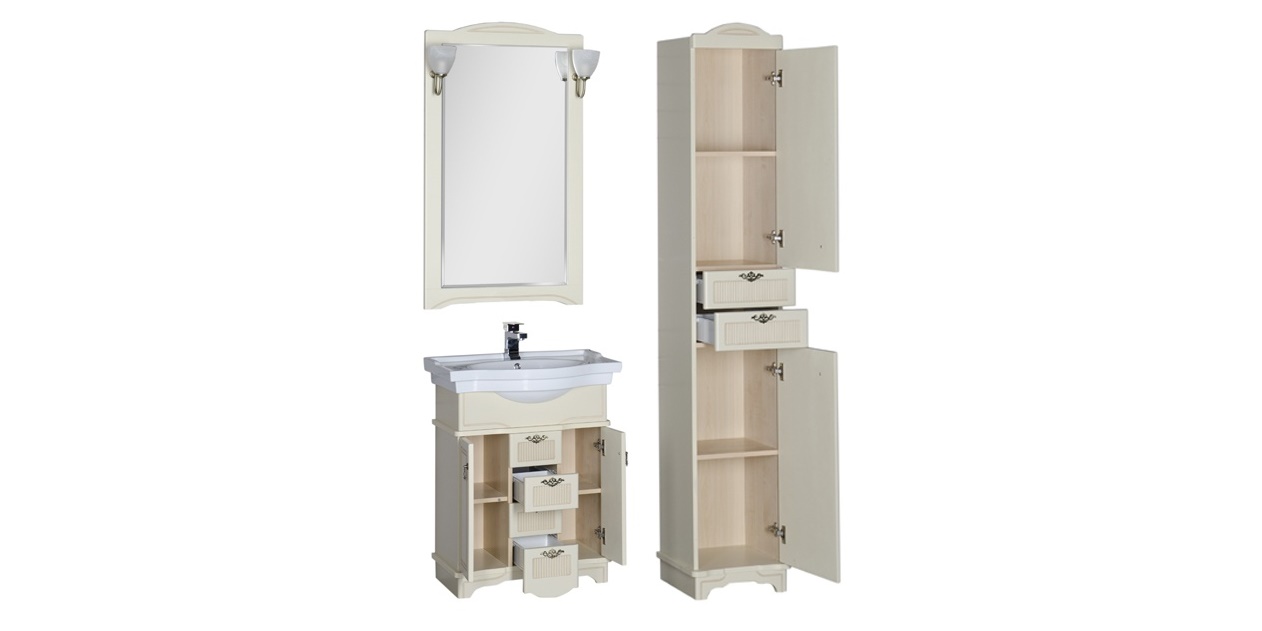 Комплект мебели Aquanet Луис 70 бежевый 00172685 - Вид №2