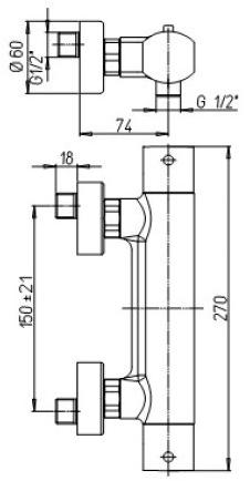 Paini Ovo 86CR511TH смеситель для душа - Вид №2