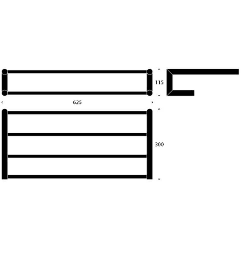 FROST Гардеробная полка 1, 60см » матовая. Нержавеющая сталь Матовый N1936  - Вид №4