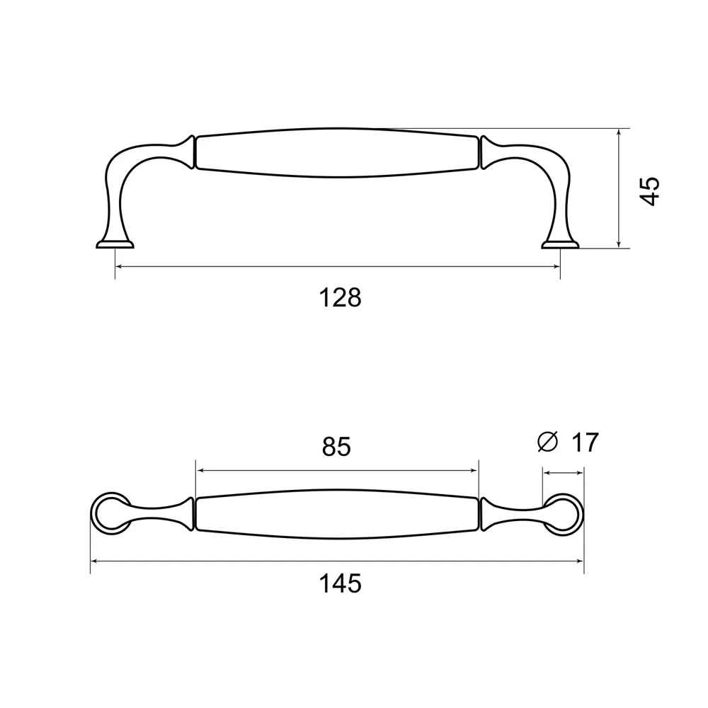 86899819 Ручка-скоба мебельная Casalingo ЦАМ 128 мм цвет серебро STLM-1012311 PALLADIUM  - Вид №2