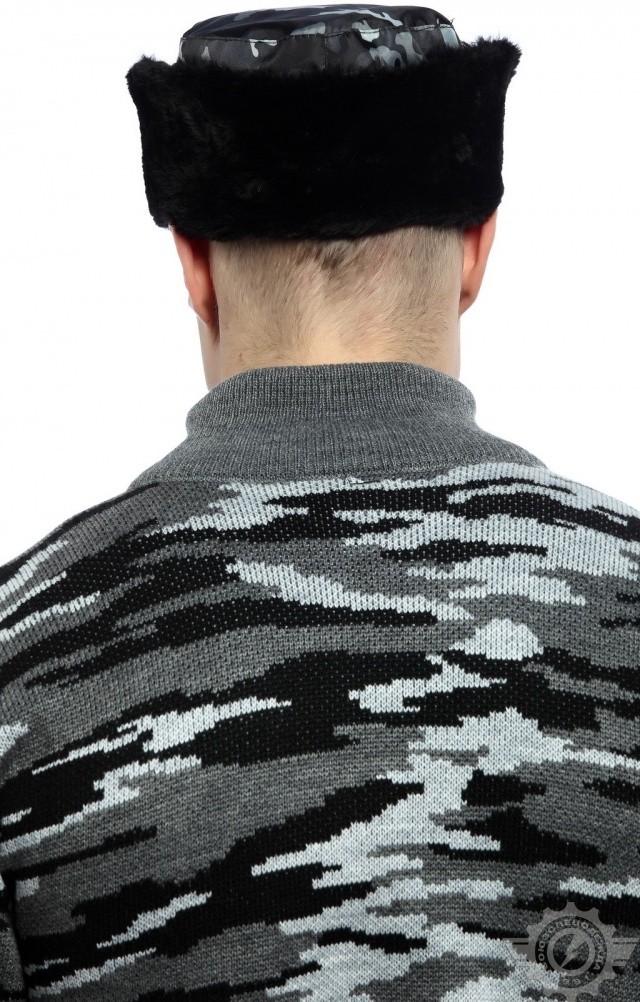 61452 Кепи "Охранник" зимнее цвет камуфляж серый  Головные уборы  размер 59 Спецодежда  - Вид №4