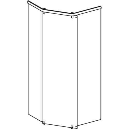 558.205.00.1 Пятиугольный передний элемент Porsgrund Showerama 10-5 Geberit  - Вид №1