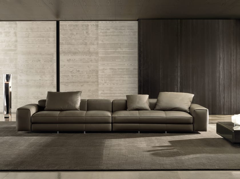 Секционный кожаный диван Minotti Yves ARCH-00150159