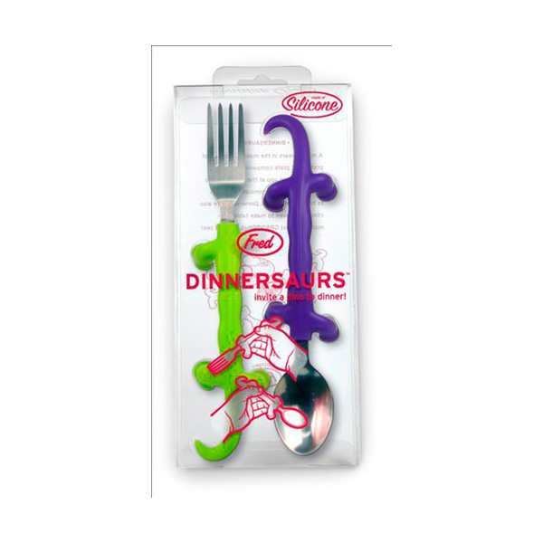 033 Столовый набор (вилка и ложка) dinnersaurs Fred&Friends  - Вид №1