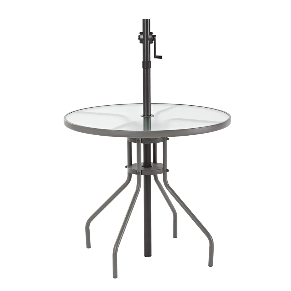Стол садовый Santreyd Alma круглый 80 см серый сталь/стекло 82232543 STLM-0022455 - Вид №2