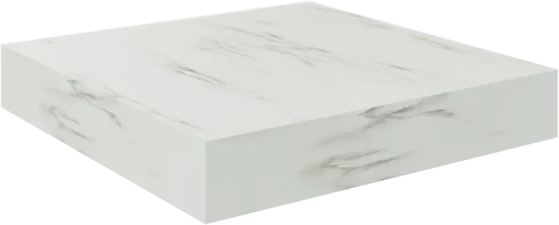 82877520 Полка настенная Spaceo White Marble 23x23.5 см МДФ цвет белый мрамор STLM-0037365