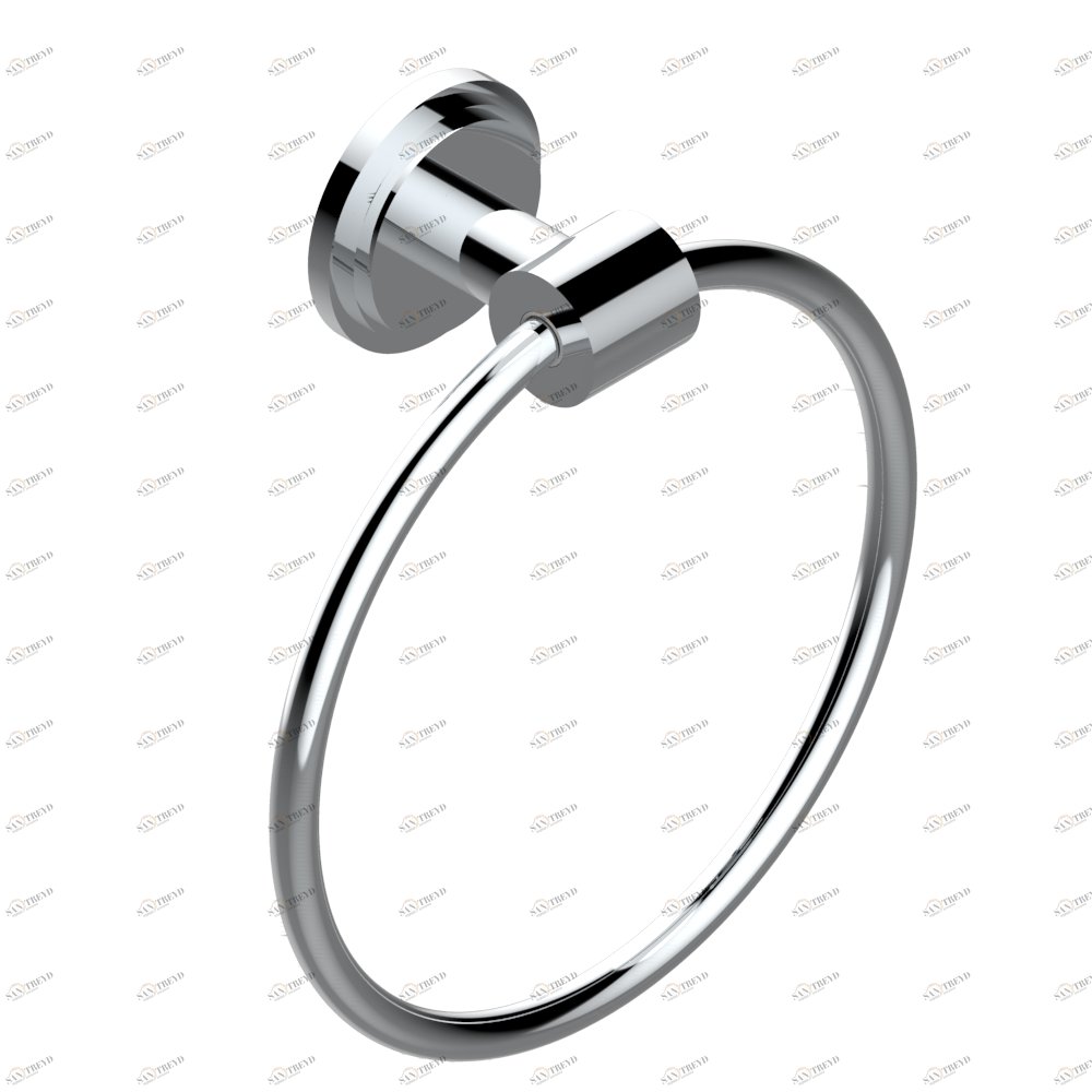 G2J-504N Полотенцедержатель-кольцо-Ø 180 мм одинарное Thg-paris Faubourg - белый фарфор - с рукоятками Хром G2J-504N CAT.A