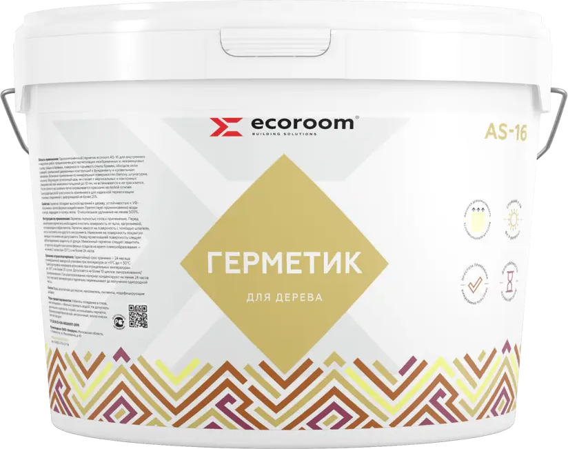 91106704 Герметик акриловый Ecoroom 225-1-3/тик цвет тик 2.15 л STLM-0487656