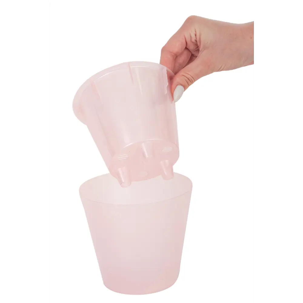 Горшок цветочный London mini ø12.5 h11.3 см v1 л пластик розовый INGREEN STLM-2063844 - Вид №2