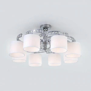 Потолочная люстра Eurosvet Salina 60104/8 хром EUROSVET ДИЗАЙНЕРСКИЕ, SALINA 00-3888691 Белый