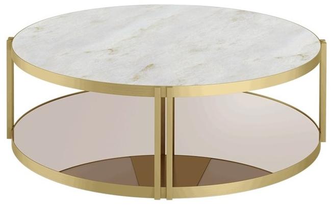 FRATO Низкий стол из латуни и камня Soul Ffu080010abf - Вид №1