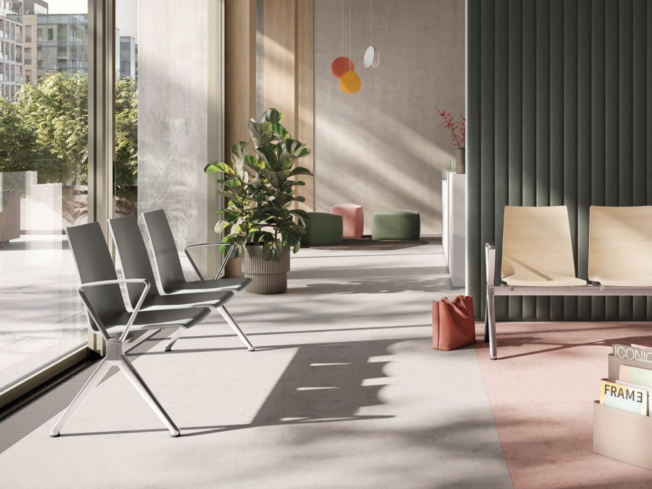 Сиденье на пластиковом напольном баре с подлокотниками Brunner wait ARCH-00112146 - Вид №1