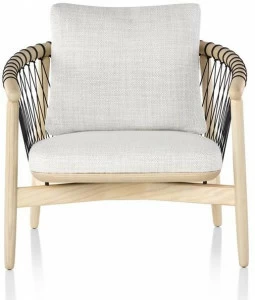 Herman Miller Кресло из дерева и ткани с подлокотниками Crosshatch