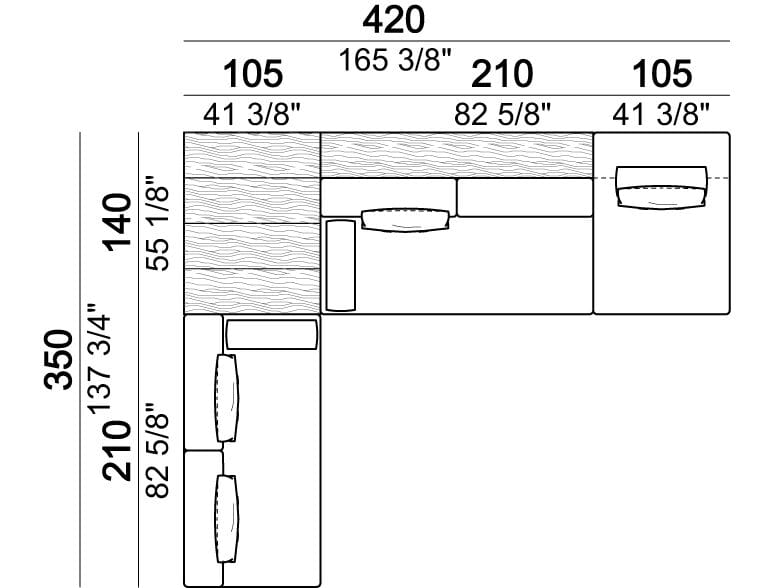 Тканевый модульный садовый диван Arketipo SANTOS ARCH-00052540 - Вид №35