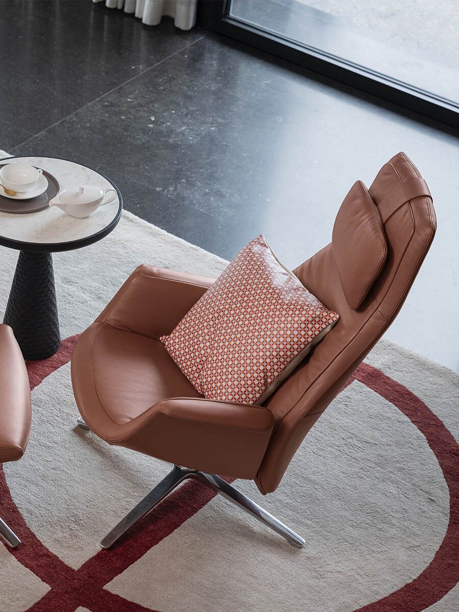 Кожаная квадратная подушка Poltrona Frau коллекция-мебель и аксессуары ARCH-00104195 - Вид №2