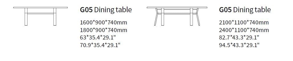Прямоугольный обеденный стол HC28 maison Sui ARCH-00114174 - Вид №2