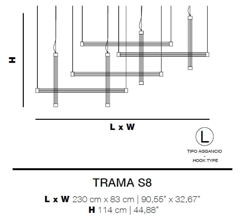 Подвесной светильник из боросиликатного стекла Euroluce Lampadari текстура ARCH-00030265 - Вид №4