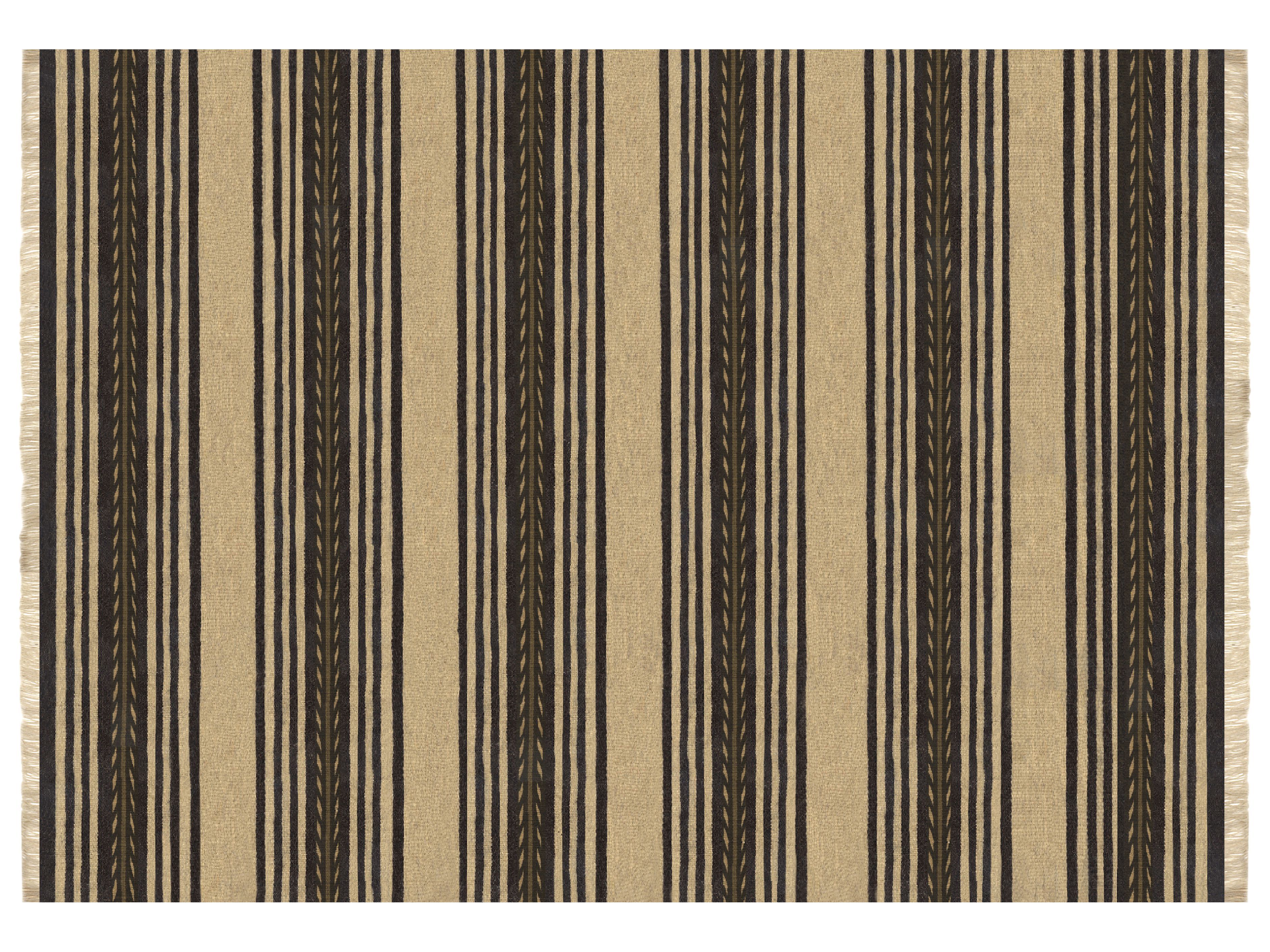 Полосатый шерстяной ковер ручной работы Eugenia Pinna вариации ARCH-00101860