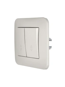 ASTI Выключатель проходной двойной жемчужно-белый перламутр