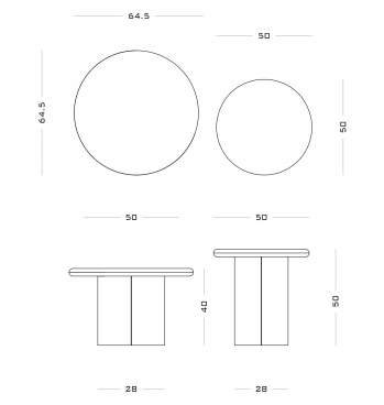 Gemini Round Major Кофейный столик с мраморной столешницей Standard Secolo  - Вид №4
