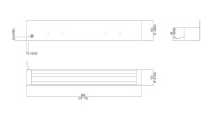 Настенный алюминиевый полотенцесушитель