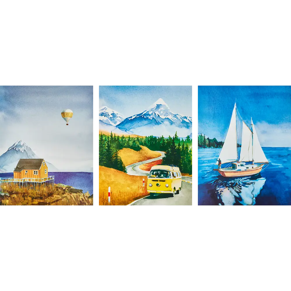 Постер Воплощая мечты 39x49 см 3 шт АРТ ДИЗАЙН STLM-2163742