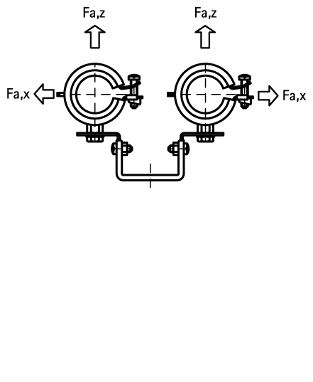 3393228 Крепление для труб  BIS Duplo KSB1 Двойные хомуты с epdm для труб отопления WALRAVEN  - Вид №2