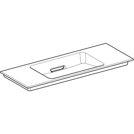 500.391.01.2 Встраиваемая раковина Geberit ONE горизонтальный выпуск, с укороченным вылетом Geberit  - Вид №14