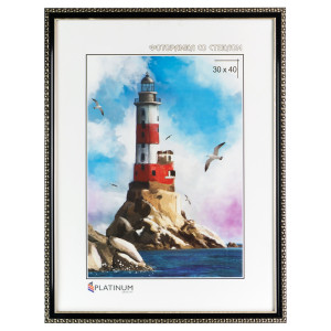 90348239 Рамка со стеклом 989_3040, 30x40 см, пластик, цвет черный Камея STLM-0195267 PLATINUM