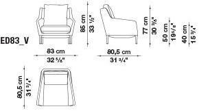B&B Italia Кожаное кресло с подголовником Édouard EDOUARD sun-id-1438891 - Вид №4