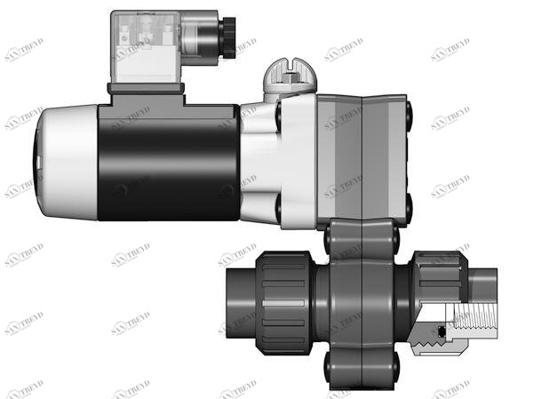 SANIT 615419 2/2-ходовой тип электромагнитный клапан SF 22, R 3/8 "- 1/2", резьбовые гнезда, NC 