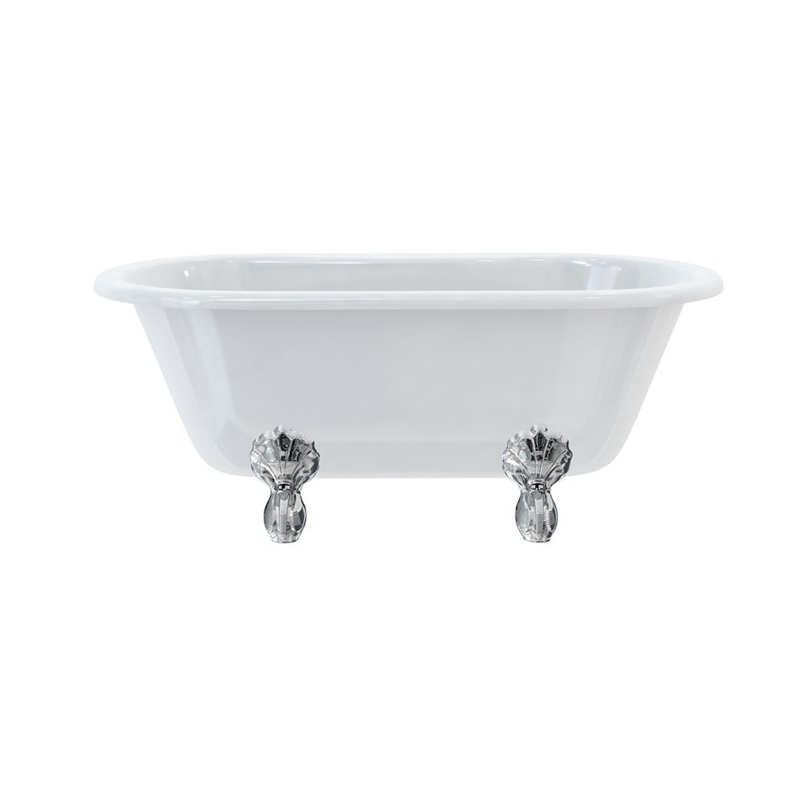 Burlington Двухсторонняя ванна Windsor 150 см с роскошными ножками с ножками Luxury Arc в черном цвете E4 L2B 