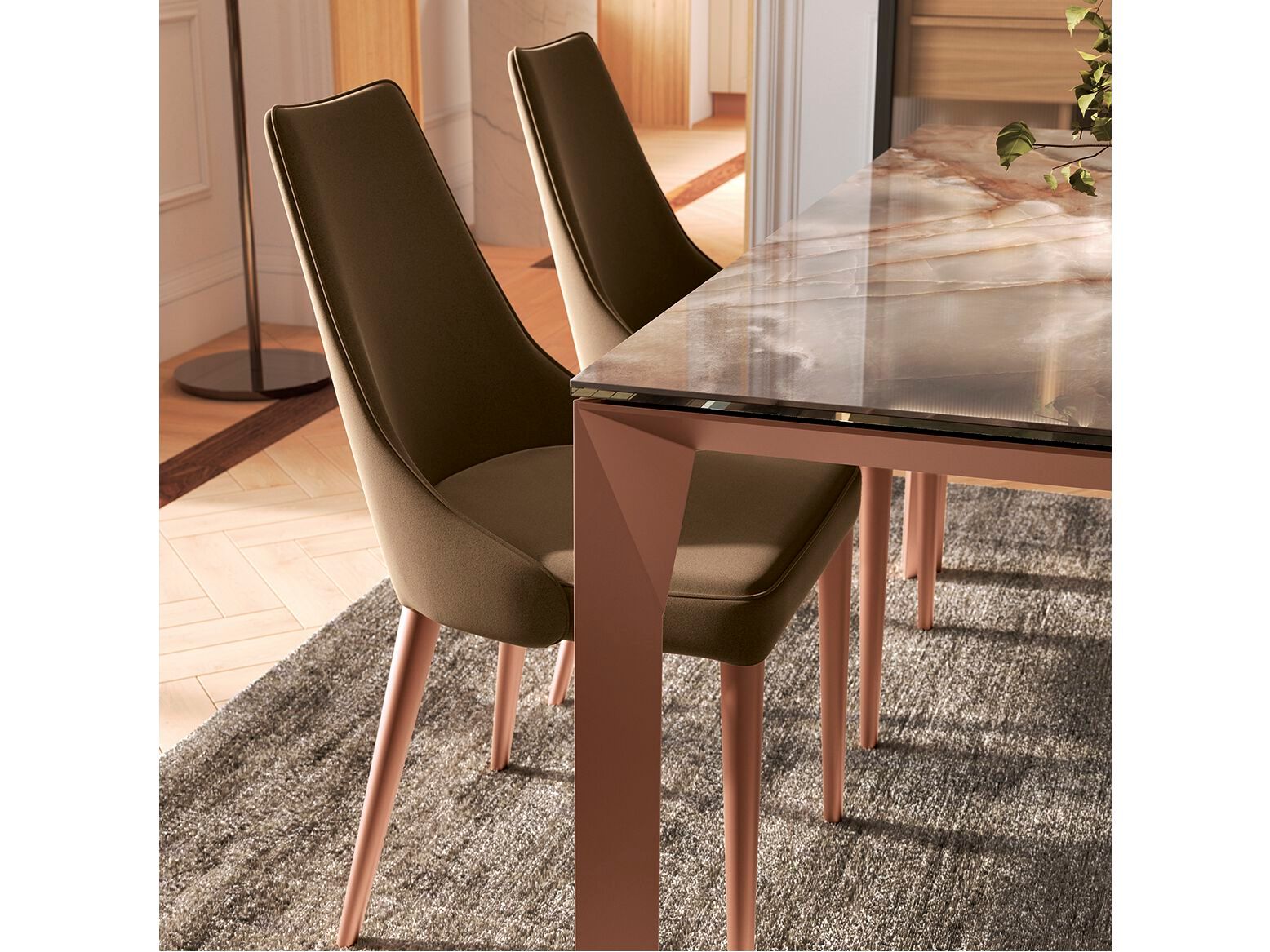 Тканевый стул без подлокотников Febal Casa ARIA ARCH-00022969 - Вид №1