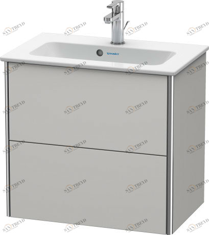XS416503939 XSquare Тумбочка подвесная компакт Скандинавский белый шелковисто-матовый лак Duravit