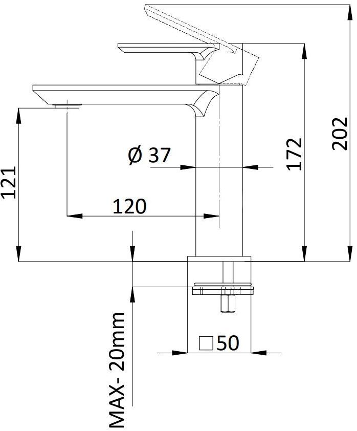 Rubinetterie Mariani Смеситель для раковины, однорычажный Avenue 393av - Вид №2