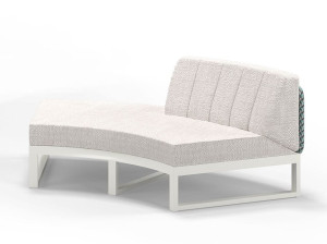 Тканевый изогнутый модульный садовый диван