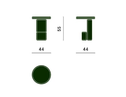 Круглый журнальный столик из дерева и натурального камня Carpanese Home Rising ARCH-00111776 - Вид №6