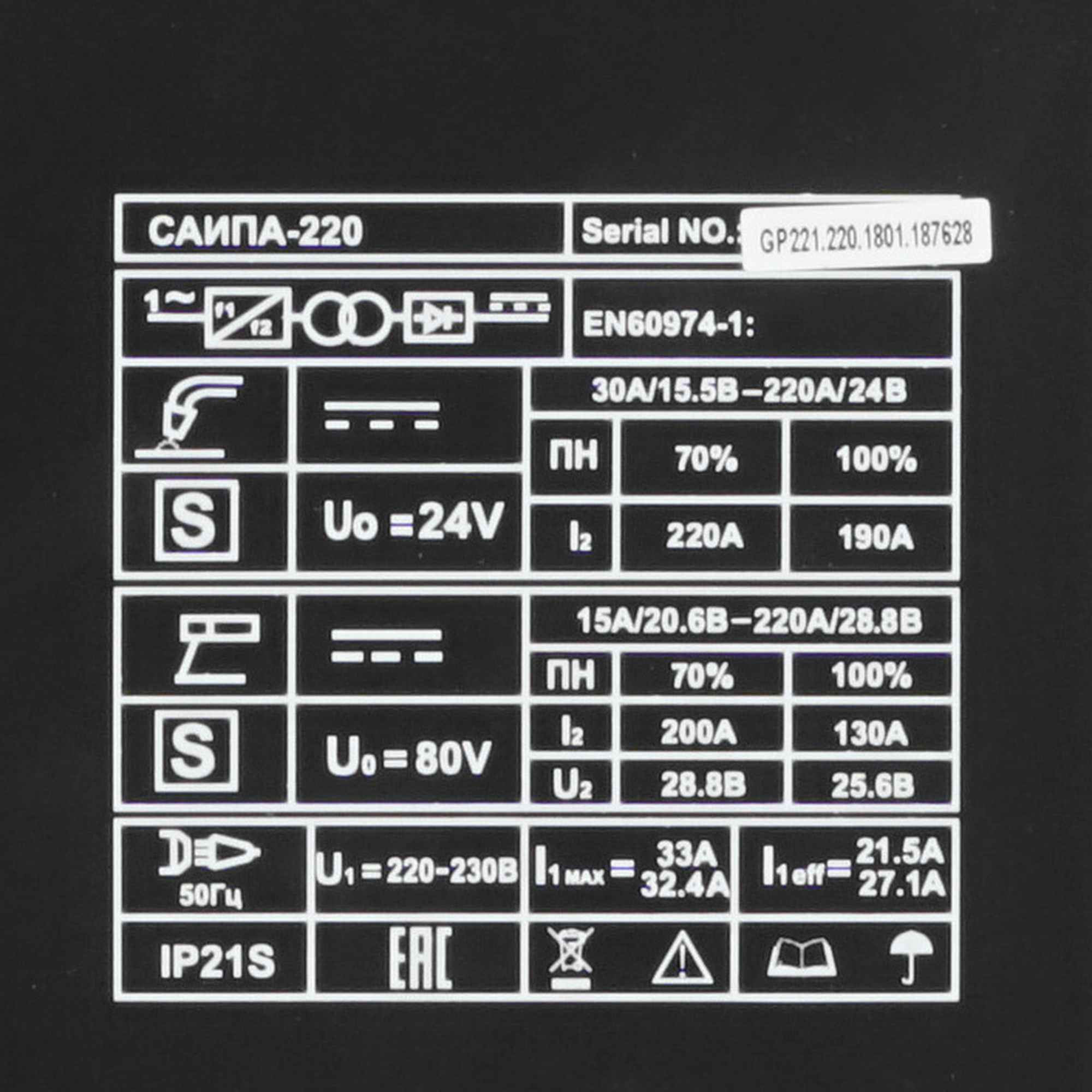 Сварочный аппарат Ресанта САИПА-220 1173171 STDN-0010432 - Вид №8