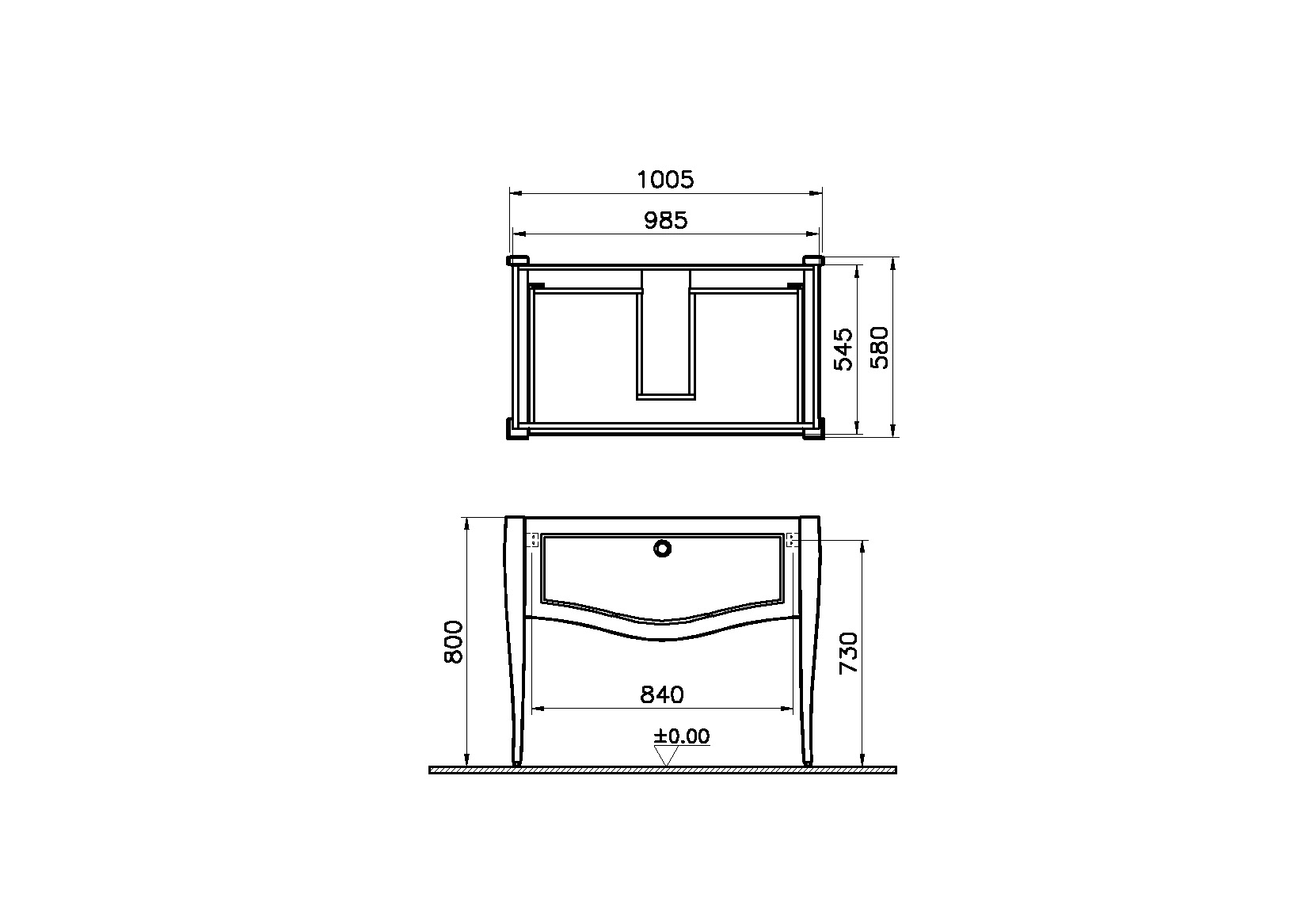 60965 Раковина Vitraglobal Elegance - Вид №1