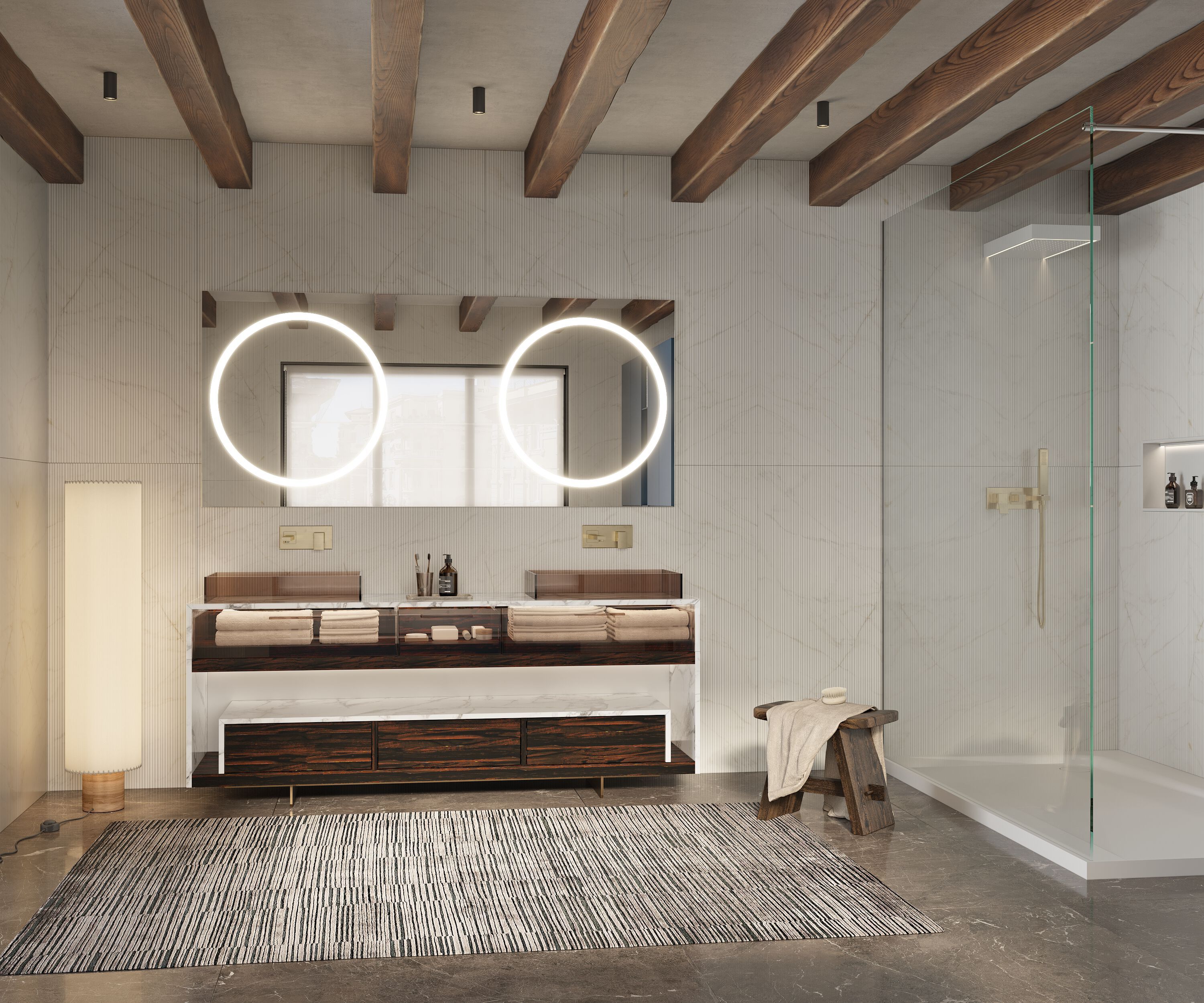 Зеркало для ванной со встроенным освещением MOMA Design Mirr outline ARCH-00069098 - Вид №3