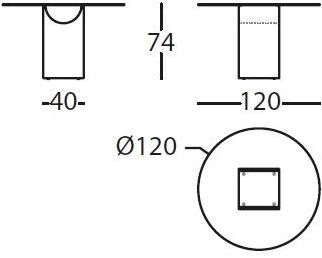 Sancal Круглый стол со стеклянной столешницей и основанием iq surface Vestige sun-id-1446651 - Вид №6