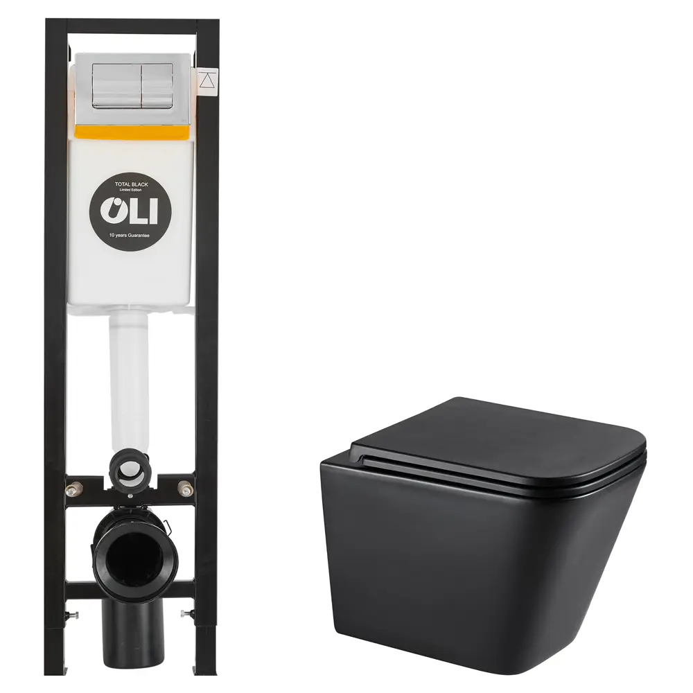 Комплект инсталляции Oli Quadra с безободковым унитазом Moneron STLM-2056745