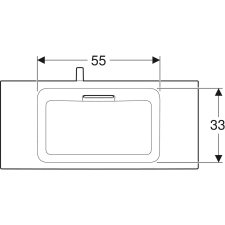 500.391.01.2 Встраиваемая раковина Geberit ONE горизонтальный выпуск, с укороченным вылетом Geberit  - Вид №2